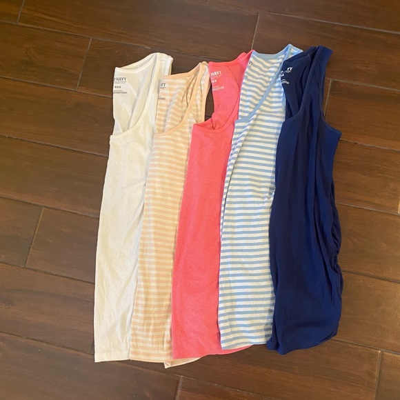 Old Navy Tops - Bundle of 5 Old Navy Maternity Ruched Tanks